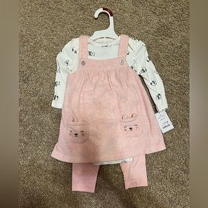 NWT Girl Size 6 month Panda outfit